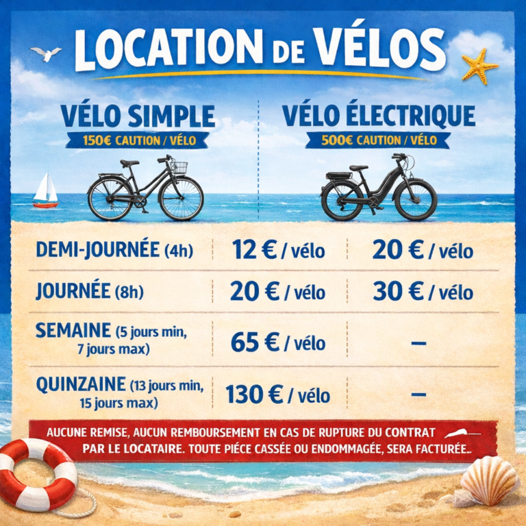 tarifs de location 